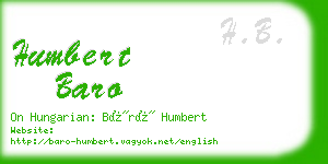 humbert baro business card